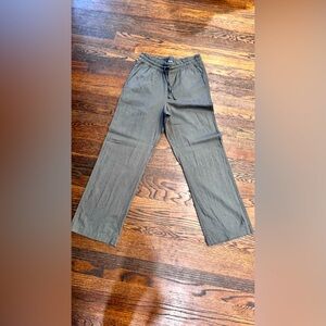Women’s Gray Linen Drawstring Pants